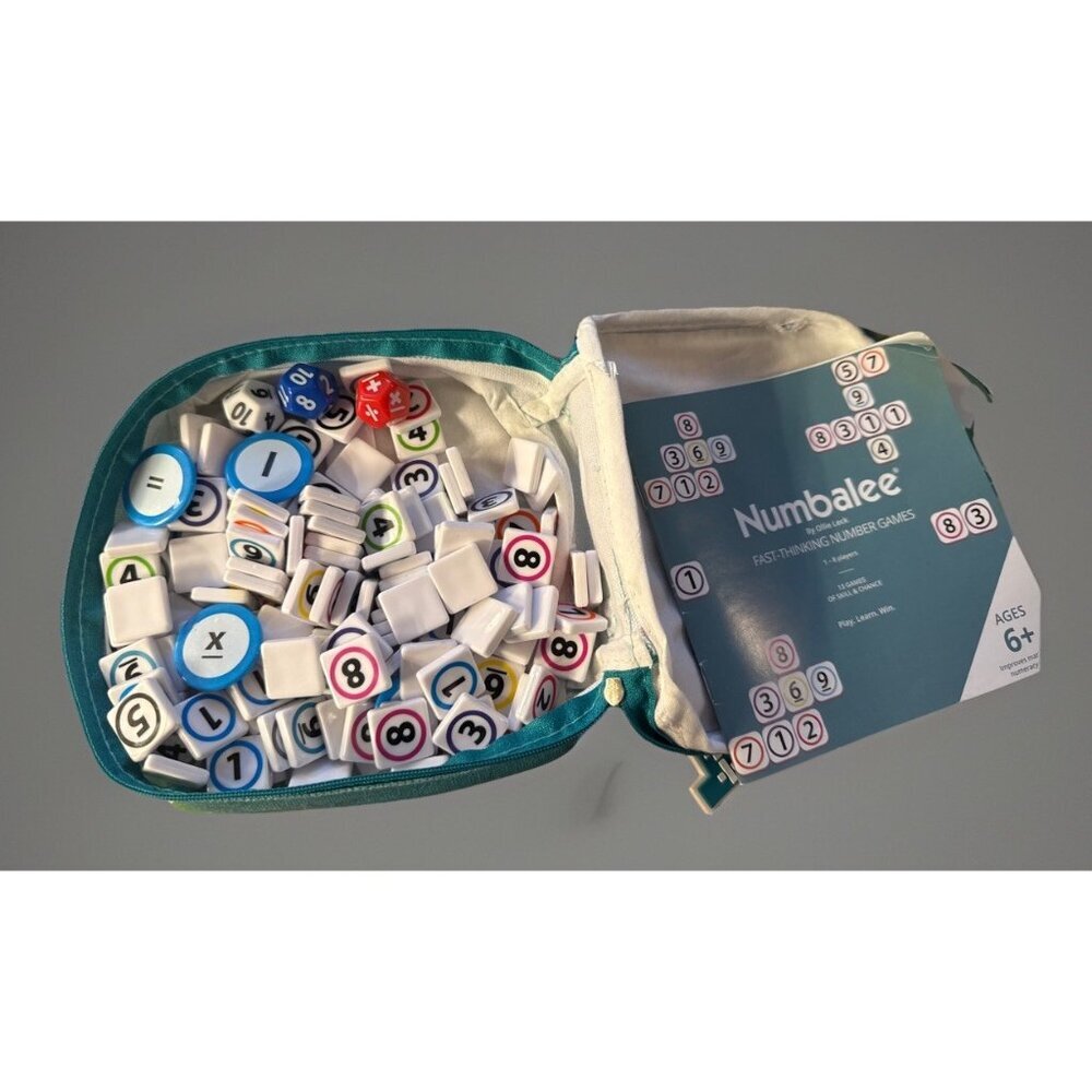 Numbalee Fast Paced Number Tile Games 13 Games Ages 6+ Carrying Case - Picture 3 of 8